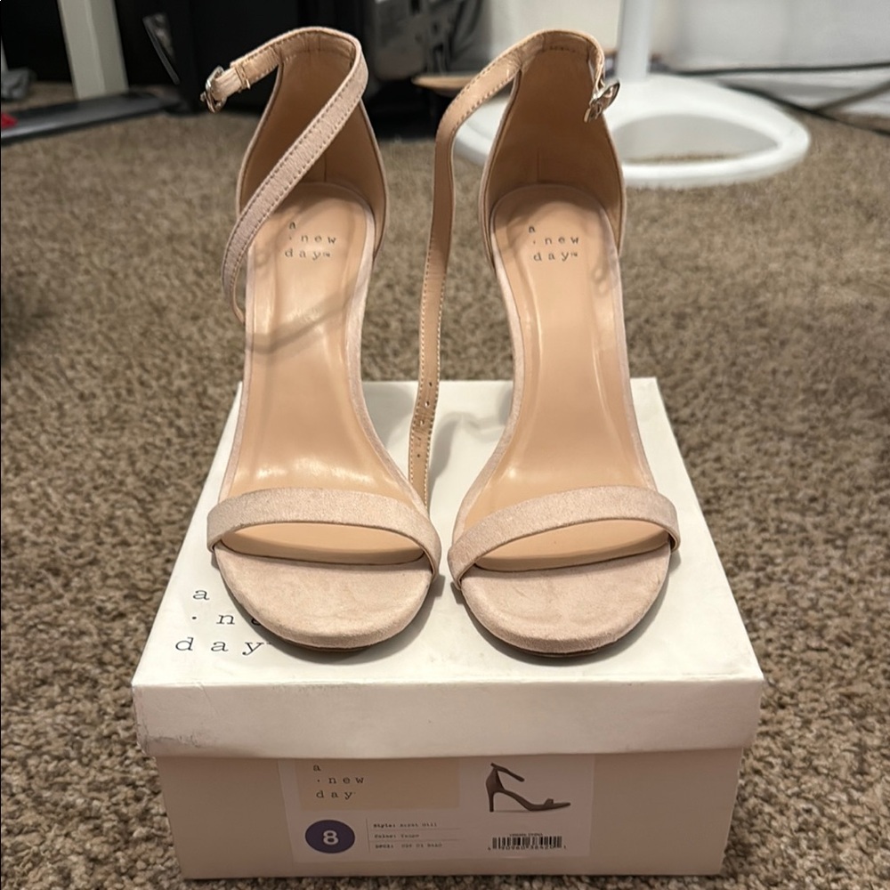 A New Day Cream Stiletto Heels Elegant Sandals